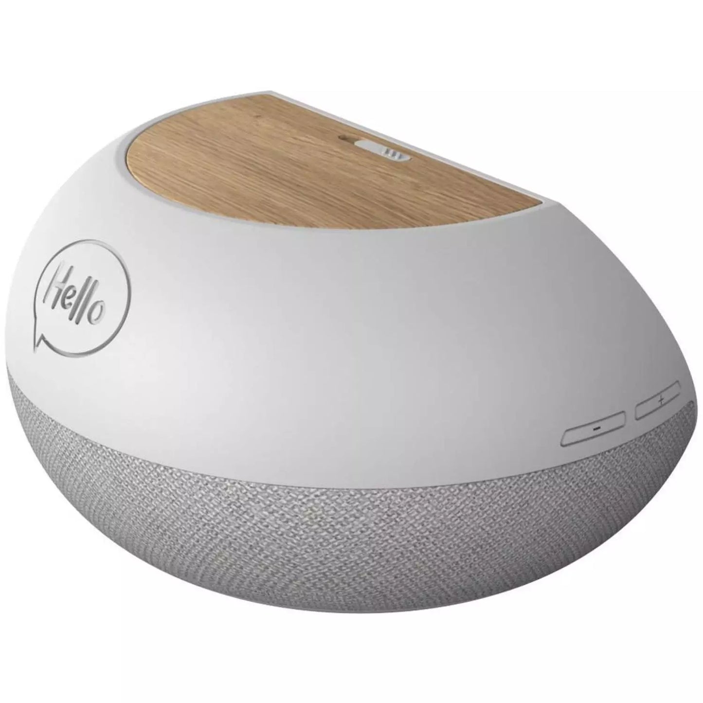 Assistant vocal - Hello 5 - Gris et Bois - Bluetooth - WiFi - USB - Ecran tactile 5" - 16 Go