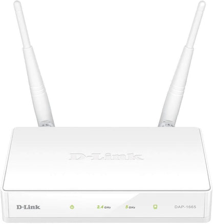 D-Link DAP-1665 Point d'accès Wi-Fi AC1200 Dual-Band Simultané - Jusqu'à 1200Mbps - 802.11a/b/g/n/ac - 1 Port Lan Gigabit - 5 Modes de Fonctionnement - Idéal pour Partager et Contrôler les Accès Wi-Fi