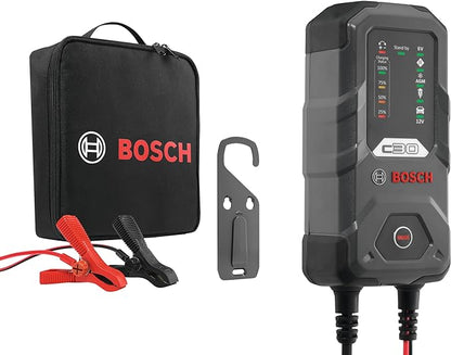 Bosch Chargeur de batterie voiture - 3,8 ampères avec fonction de maintien, Pour batteries 6V/12V pl neuf