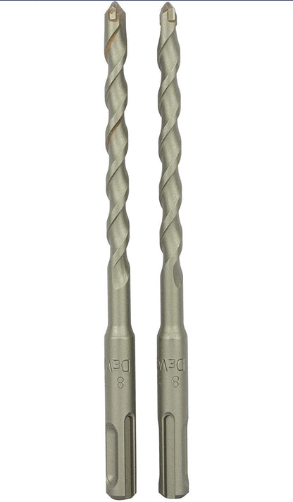 DEWALT - Jeu de 6 Forets SDS-PLUS - Forets Ø6mm x2, Ø8mm x2; Ø10mm x2 - Perçage Béton - Forets SDS-P