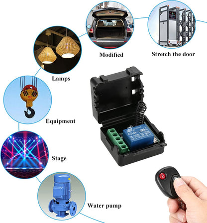 Smart Home 433Mhz DC 12V 1CH Commutateur à distance sans fil Récepteur de relais Émetteur Module de commutateur de télécommande universel et émetteur RF 1527 télécommandes