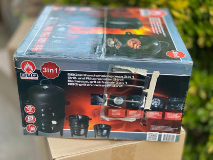 Barbecue au Charbon de Bois et Fumeur 3 en 1 Thermomètre neuf