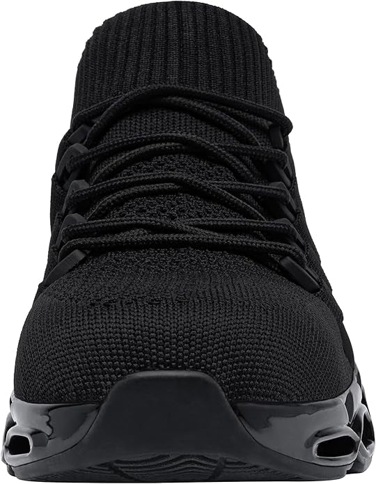 Chaussures de Sécurité Hommes Basket de Securite Femme Protection Acier Amorti Mode Confortable Legere Respirante Chaussure de Chantier(Noir G,44 EU)