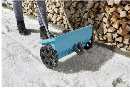 GARDENA Epandeur à engrais L sur roues – Capacité 12,5 L – Surface 400m² max – Largeur d’épandage