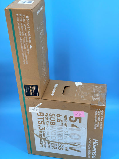 Hissens Barre de son 5.1 CH, 540 W, Dolby Audio
HS5100