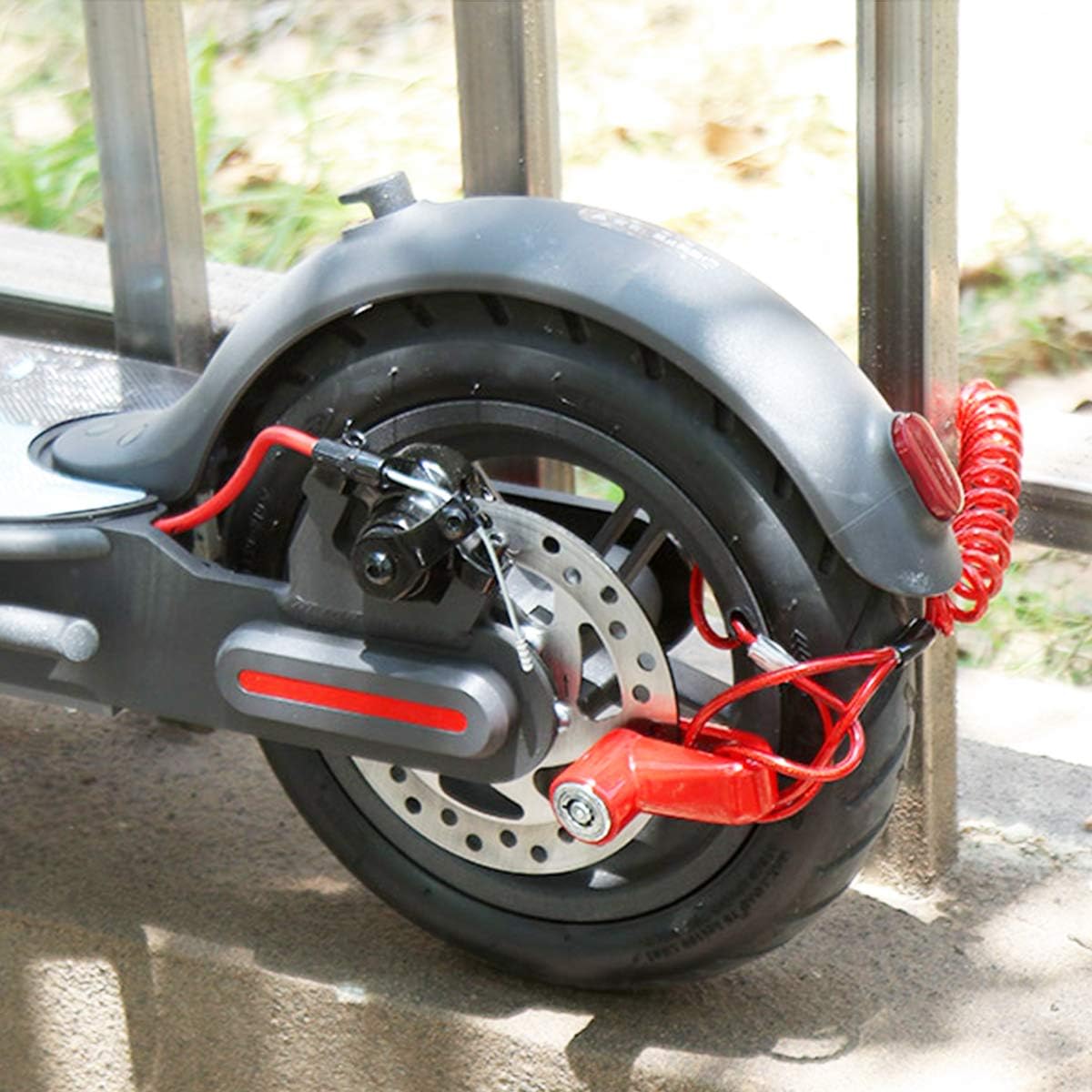 Serrure de Frein à Disque,Verrou de Frein à Disque en Fil d'acier pour Xiaomi M365 Trottinette électrique,Scooter Électrique Anti-Vol De Fil d'acier Antivol Disque Freins,Scooter Antivol sécurité