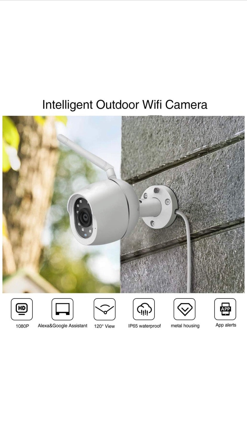 Caméra FHD compatible avec affichage de l’image sur les écrans des assistantes Alexa/Google