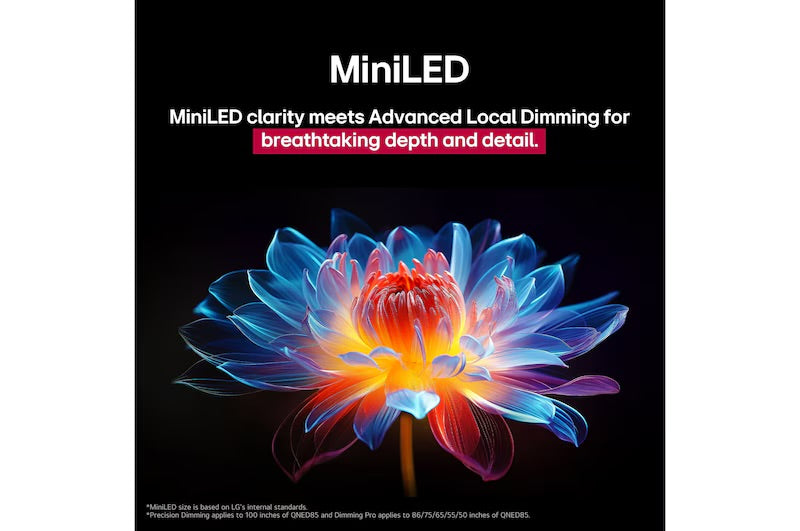 75 pouces (189 cm) | LG QNED evo AI QNED85 MiniLED | 4K Smart TV | 2025