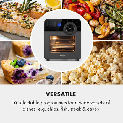 KLARSTEIN - Friteuse sans huile, Air fryer, 1700 W, technologie DuoHeating, volume de 14L