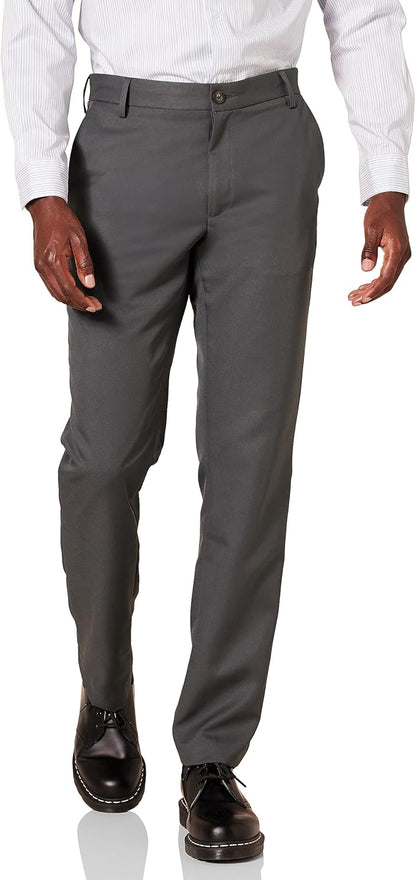 Amazon Essentials Pantalon de Costume Coupe Slim sans Pinces Homme