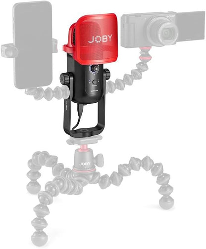 Micro à Condensateur avec Connexion USB, Microphone pour Stream, Podcast, Interview, Contrôles Mute et Gain sur Le Micro USB, Retour Possible Via Écouteurs, Compatible avec Mac et PC