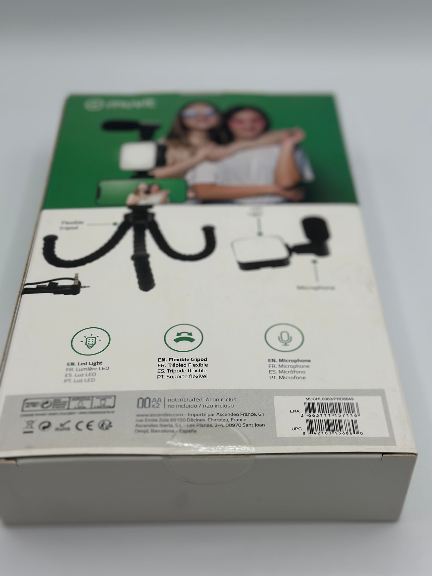 Support VLOGGING KIT 4 en 1 Micro + TREPIED + Support + LED