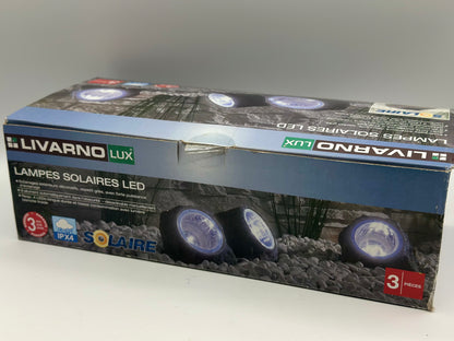 Lot de 3 lampes solaires « pierre » à LED