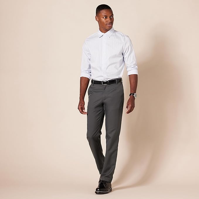 Amazon Essentials Pantalon de Costume Coupe Slim sans Pinces Homme