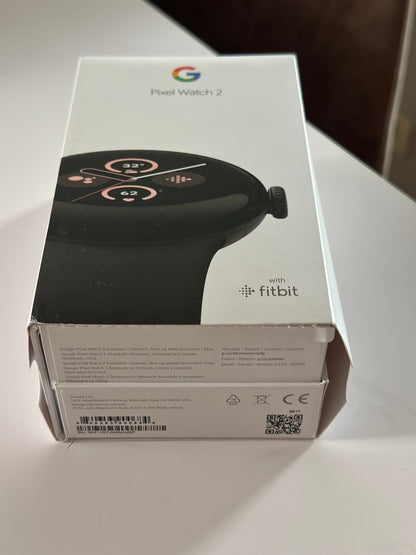 Google Pixel Watch 2 – Boîtier en Aluminium Noir Mat – Bracelet Sport Noir Volcanique – Wi-FI