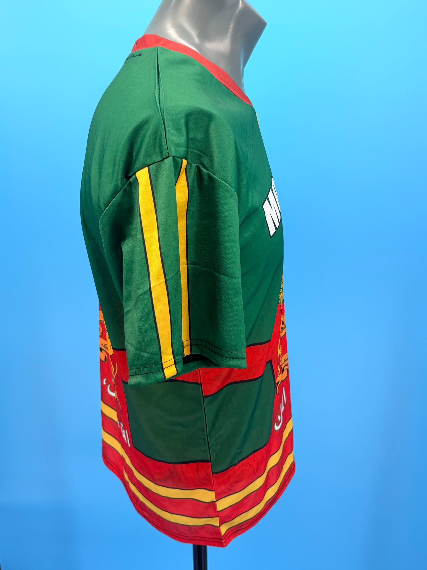 T-shirt de football marocain imprimé en 3D pour hommes, vêtements de sport marocains, t-shirt à col en V, manches courtes