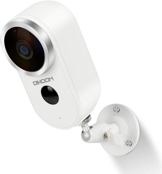 Caméra de sécurité sans fil WLAN 1080P Caméra IP pour extérieur et intérieur, fonctions de détecteur de mouvement PIR et interphone, sirène d'alarme manuelle Vision nocturne étanche Caméra WiFi IP65 et accès à distance
