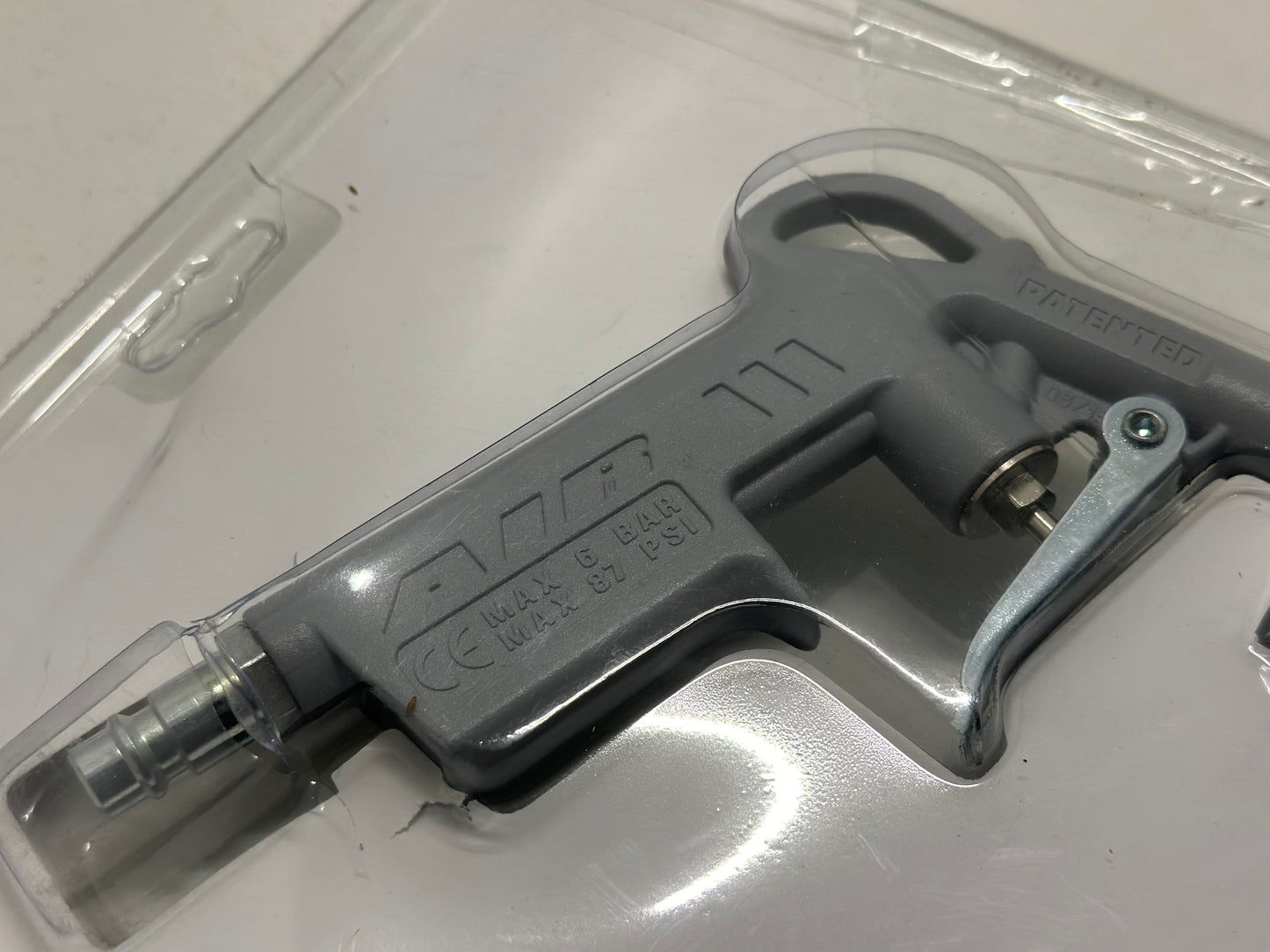 Pistolet à calfeutrer, pneumatique Blanc/Gris