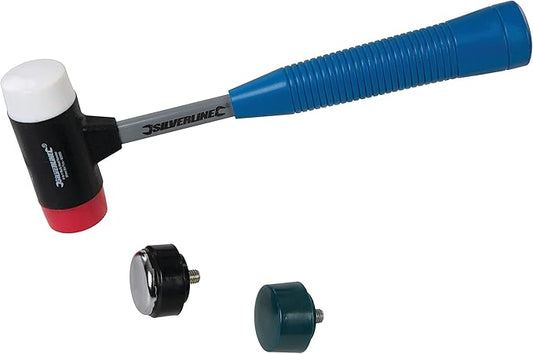 Silverline - Maillet à 4 têtes interchangeables en Acier allié ø Tête 37 mm Multicolore