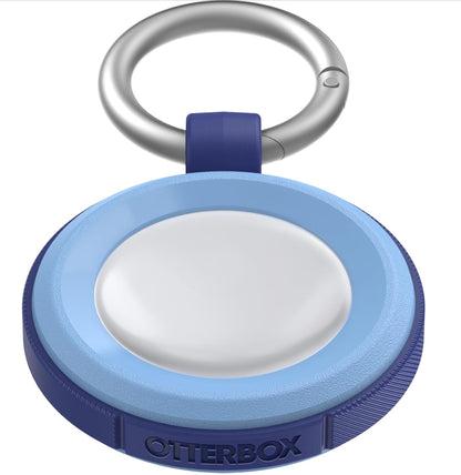 OtterBox Coque Robuste pour AirTags - Antichoc, Anti-Chute, Ultra-Mince, Protection Apple AirTags, Mousqueton Inclus - Ocean Swell (2 pcs)