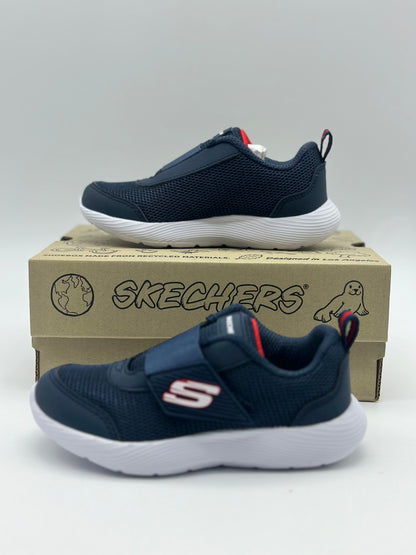 Skechers NVRD Bleu Marine Chaussures Enfant Larme Baskets avec semelle Millot de forme