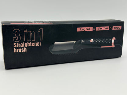 Lisseur à Barbe pour Hommes, Brosse Lissante pour Cheveux, Brosse Lisseur à Barbe Electrique Lisseur Professionnel 3 en 1 pour Hommes et Femmes à la Maison et en Voyage