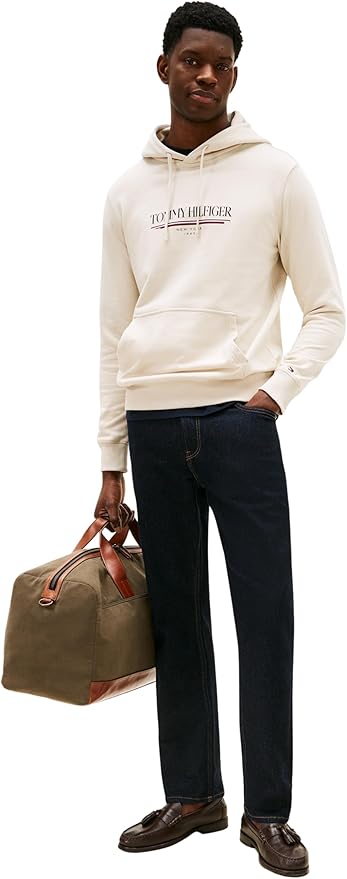 Tommy Hilfiger Sweat à Capuche Homme Brand Love en Coton