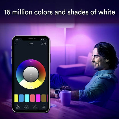Ampoule Connectee E27,iLintek Ampoule LED Intelligente 13W (100 W équivalentes),G95 Bluetooth Lumiere de Controle,Couleur RGB+ Blanc Dimmable(2700K-6000K),Compatible avec Alexa,Google Home,IFTTT,2PCS