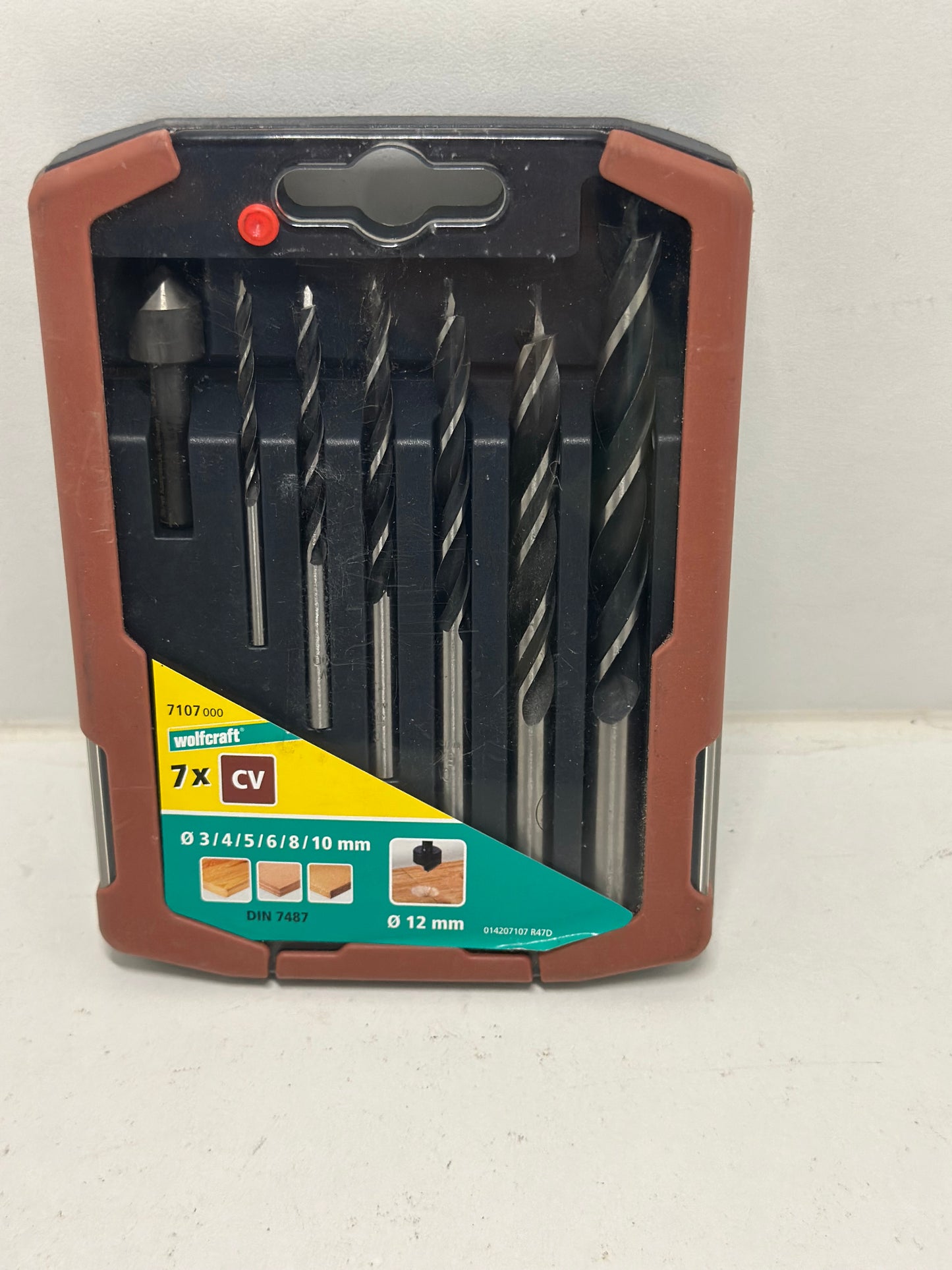 wolfcraft 7107000 Coffret M-6 Forets pour bois CV avec Fraisoir