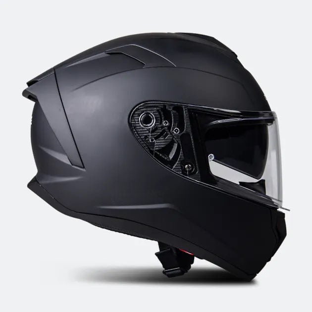 Ensemble Casque Intégral Course Raider Noir Mat + Intercom + Visière Teintée neuf