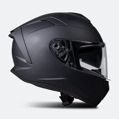 Ensemble Casque Intégral Course Raider Noir Mat + Intercom + Visière Teintée neuf
