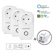 Prise Intelligente WiFi Prise Connectée Intelligente WiFi Prise Courant-Prise française (lot de 3, blanc)