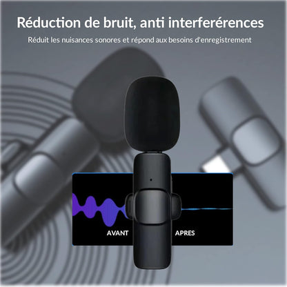Jk products shopping online Micro Cravate sans Fil lavalier Compatible iPhone iPad Android iOS Smartphone Pc Microphone Plug and Play Enregistrement Live Stream Youtube
