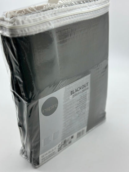 Rideau occultant, Newblackout gris foncé l.200 x H.260 cm