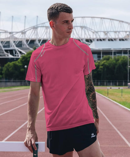 T-Shirt Technique pour Homme, Sport, Manches Courtes, Mesh | Vêtements de Sport d'été Respirants à séchage Rapide | Idéal pour la Salle de Sport, l'entraînement, Les Loisirs et Le Fitness