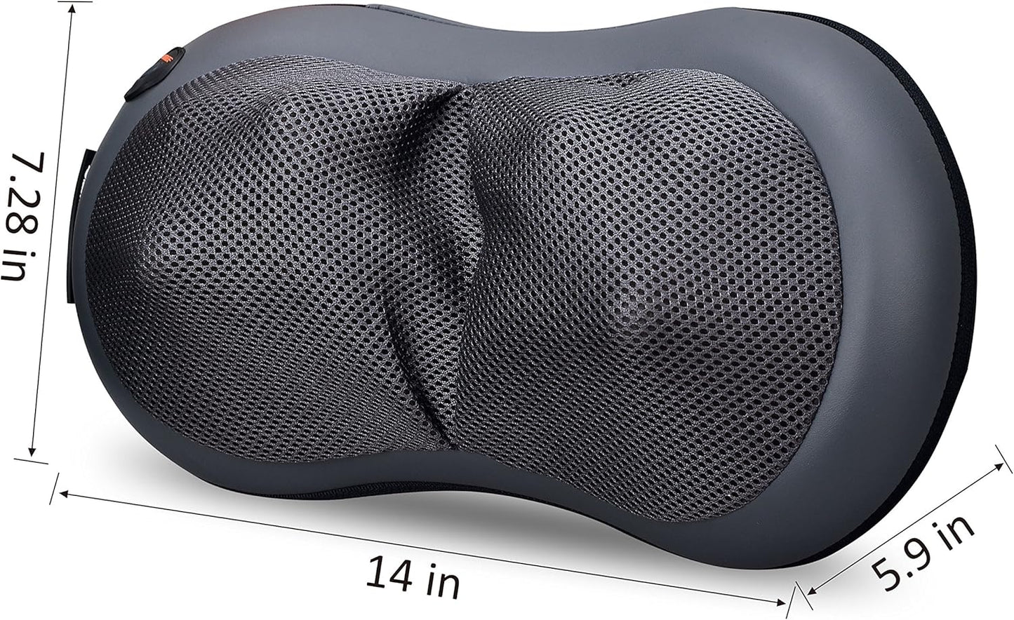 SNAILAX Masseur Shiatsu pour Cou et dos avec Fonction de Chaleur Pétrissage Massage oreiller pour Soulagement des Douleurs Musculaires Cou Dos Nuque Cuisse Epaule Bureau Domicile Voiture SL618