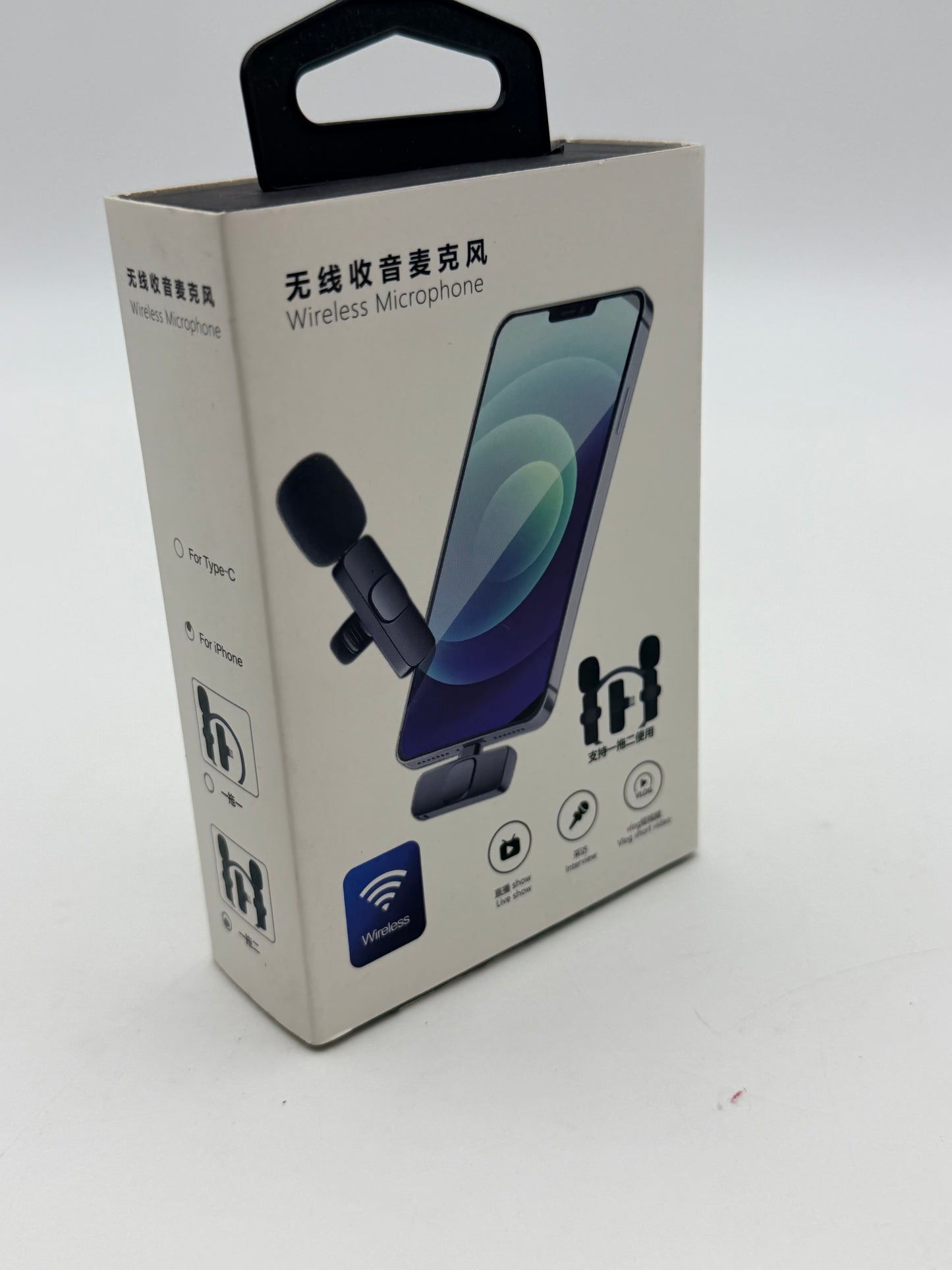 Microphones sans Fil pour Android, Microphone Bluetooth à Clipser sans Fil, Mini Microphone Cravate pour Enregistrement vidéo, Diffusion en Direct, Vlog, Youtube, TikTok (2 micros