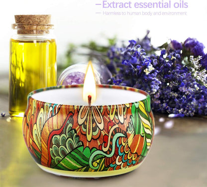 Coffret Cadeau de Bougies Parfumées, 12 bougies d'aromathérapie, Bougies 100% Soja neuves