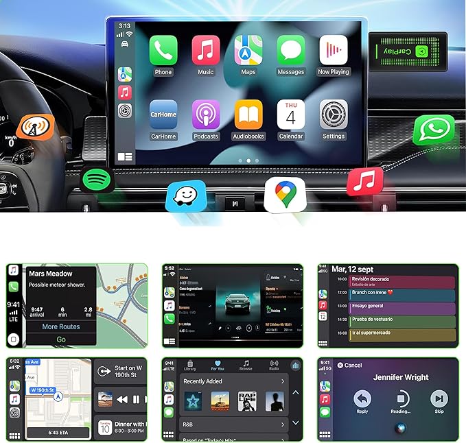 Adaptateur Carplay sans Fil pour iPhone, Mise à Niveau 2024, clé USB CarPlay, Facile à Brancher et à Jouer, Compatible avec Les Voitures à partir de 2016 et iPhone iOS 10+