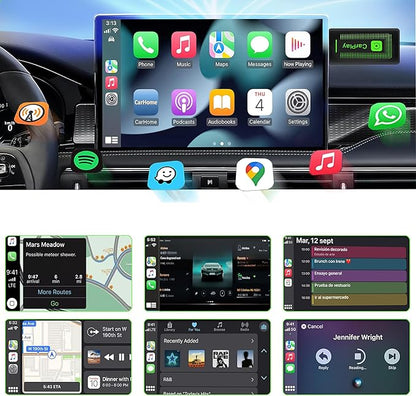 Adaptateur Carplay sans Fil pour iPhone, Mise à Niveau 2024, clé USB CarPlay, Facile à Brancher et à Jouer, Compatible avec Les Voitures à partir de 2016 et iPhone iOS 10+