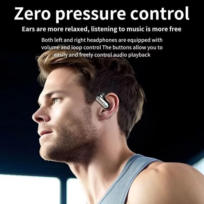 Écouteurs Bluetooth , en noir, driver de 16 mm pour un son puissant, microphone avec un angle de 85º et design Open Ear