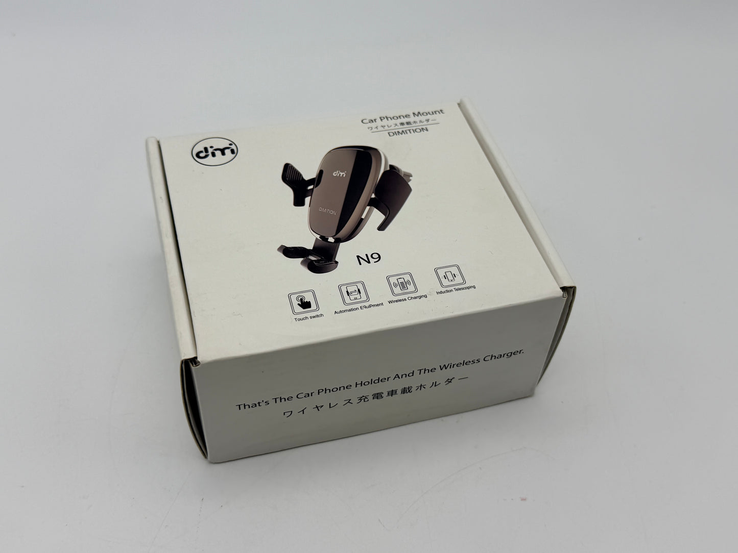 Support de téléphone portable à serrage automatique pour téléphone de voiture DM Support de téléphone portable pour chargeur sans fil de voiture Batterie intégrée Compatible avec iPhone Xs Max/XR/XS/X/8 Plus, Samsung Galaxy S10/S10 Plus/S9/S8/S7/Note 9 10