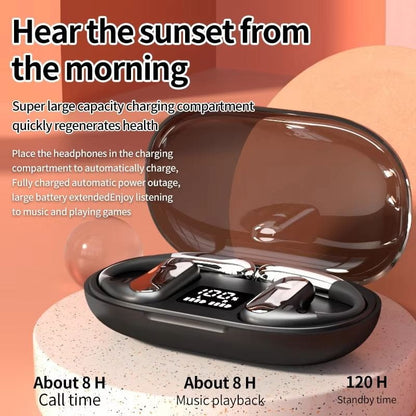 Écouteurs Bluetooth , en noir, driver de 16 mm pour un son puissant, microphone avec un angle de 85º et design Open Ear