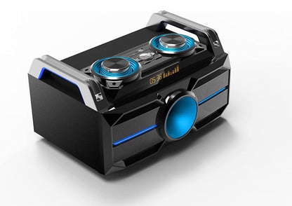 Système de son portable tout-en-1 de 100W avec LEDs sur les haut-parleurs - Bluetooth, USB, SD, FM