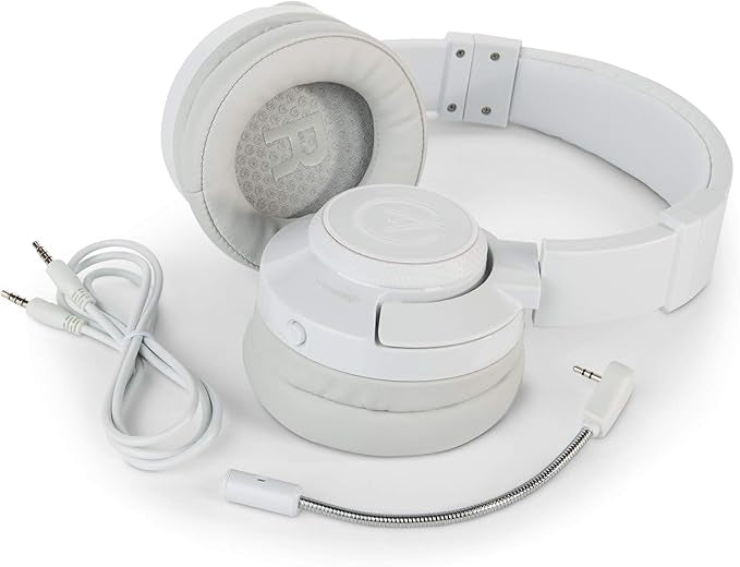 PowerA Fusion Casque Gamer Filaire avec Microphone Amovible - Compatible avec PlayStation 4, Xbox (One, One X, One S, 360), Nintendo Switch, Mac PC, Android , iOS - Blanc