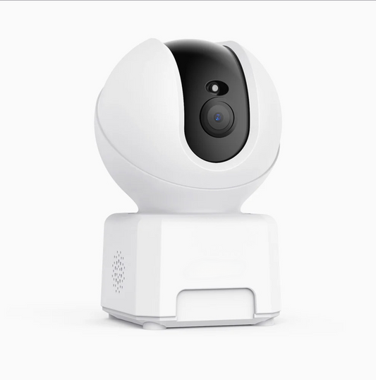 - Caméra d'intérieur Wi-Fi Dual-Band 4MP, 5 GHz/2,4 GHz, Panoramique à 350° et Inclinaison à 60°, Détection Humaine et Sonore, Suivi Intelligent, Audio Bidirectionnel, Stockage Cloud et Local jusqu'à 128 Go, Compatible avec Alexa