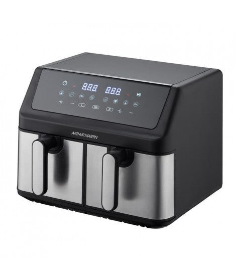 FRITEUSE SANS HUILE - ARTHUR MARTIN - AIRFRYER - 2 CUVES DE 4,5L - 2000W - AFFICHAGE LED neuve