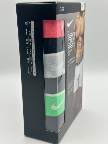 NIKE BOXERS PANTALONS POUR HOMMES 3PK gris/vert/rose tailles M