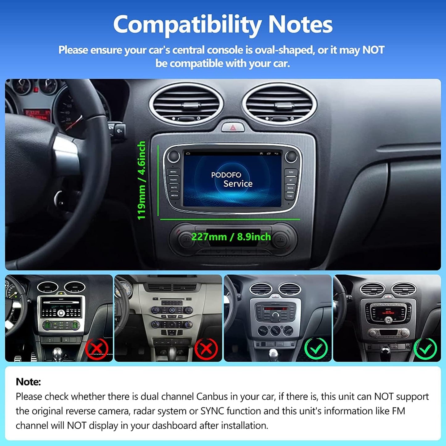 Autoradio 2+32G Android 11- 2 Din avec Carplay pour Ford Focus Mondeo Galaxy Kuga C-Max S-Max neuf