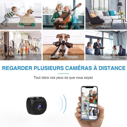 Mini Camera Espion,KEAN Micro Caméra de Surveillance WiFi sans Fil sur 5 Heures Batteries FHD Camera Miniature IP Cachée Spy avec Vision Nocturne et Détection de Mouvement pour de Sécurité Intérieure